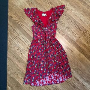 Maeve floral red dress